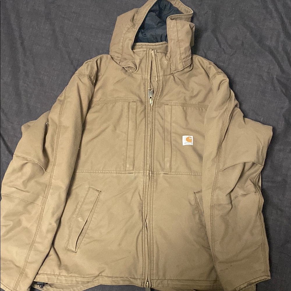 Carhartt Tan Performance Jacket with Hood